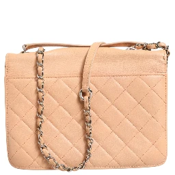 Goatskin Quilted Small CC Box Flap Bag