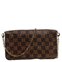 Damier Ebene Pochette Felice Chain Wallet