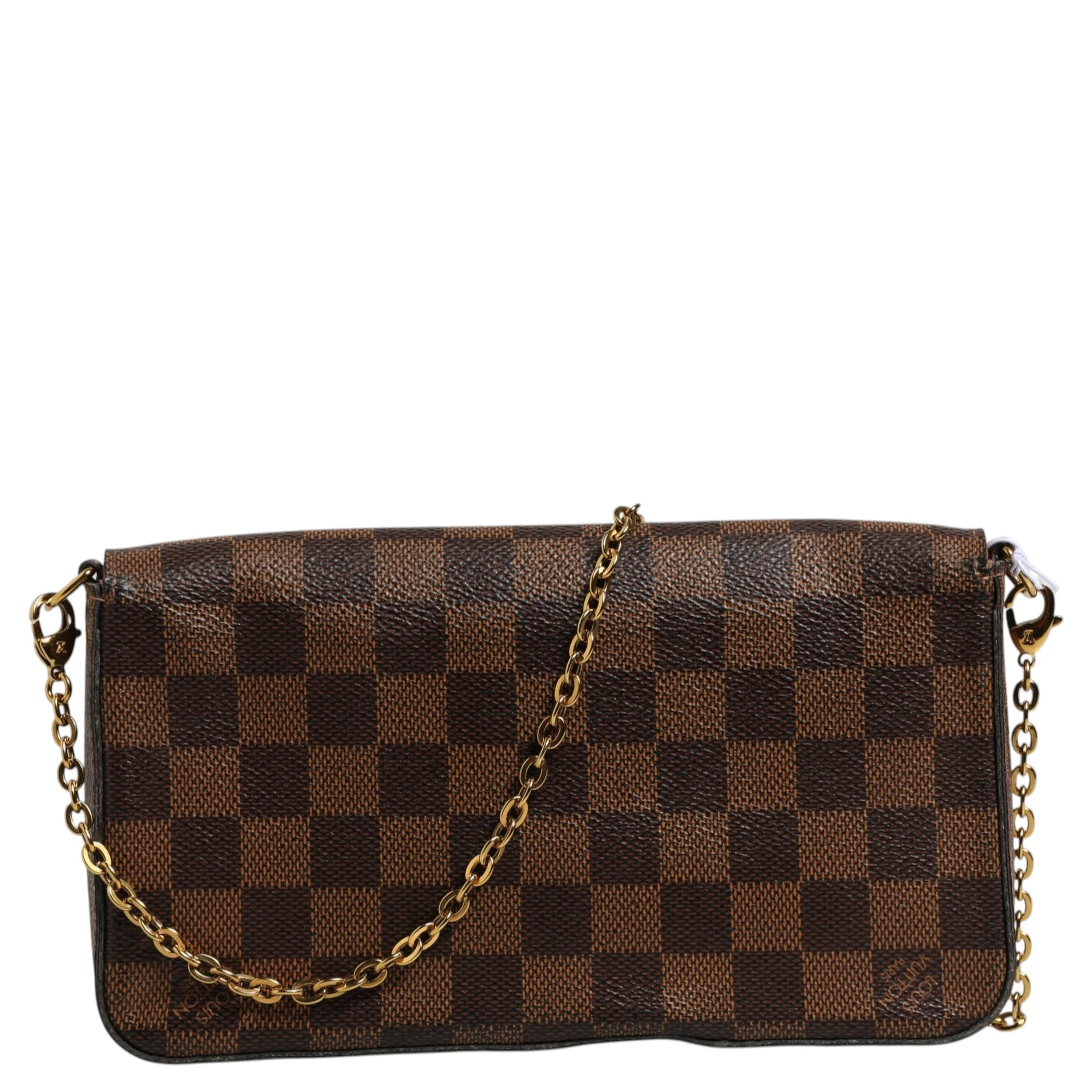 Damier Ebene Pochette Felice Chain Wallet