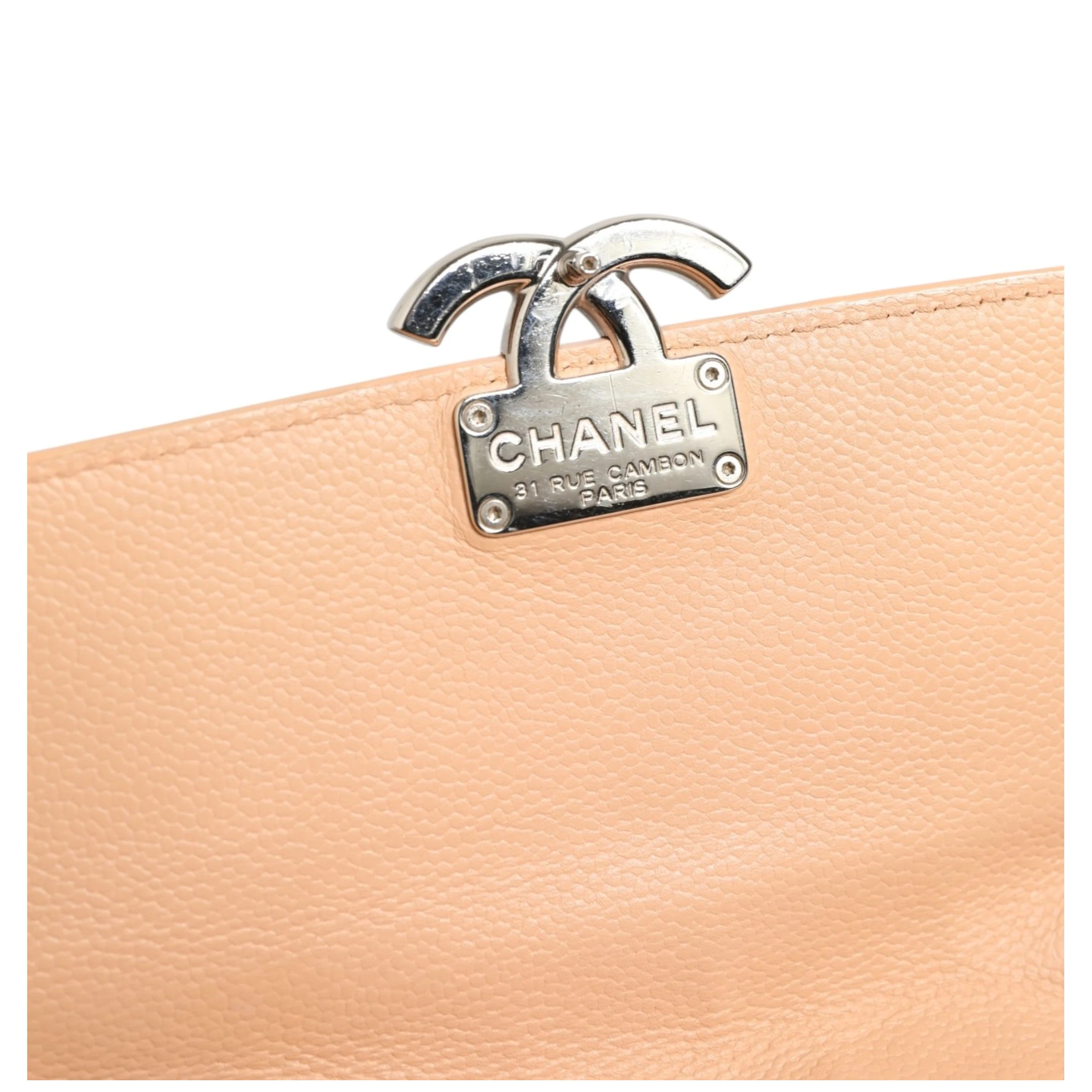 Goatskin Quilted Small CC Box Flap Bag