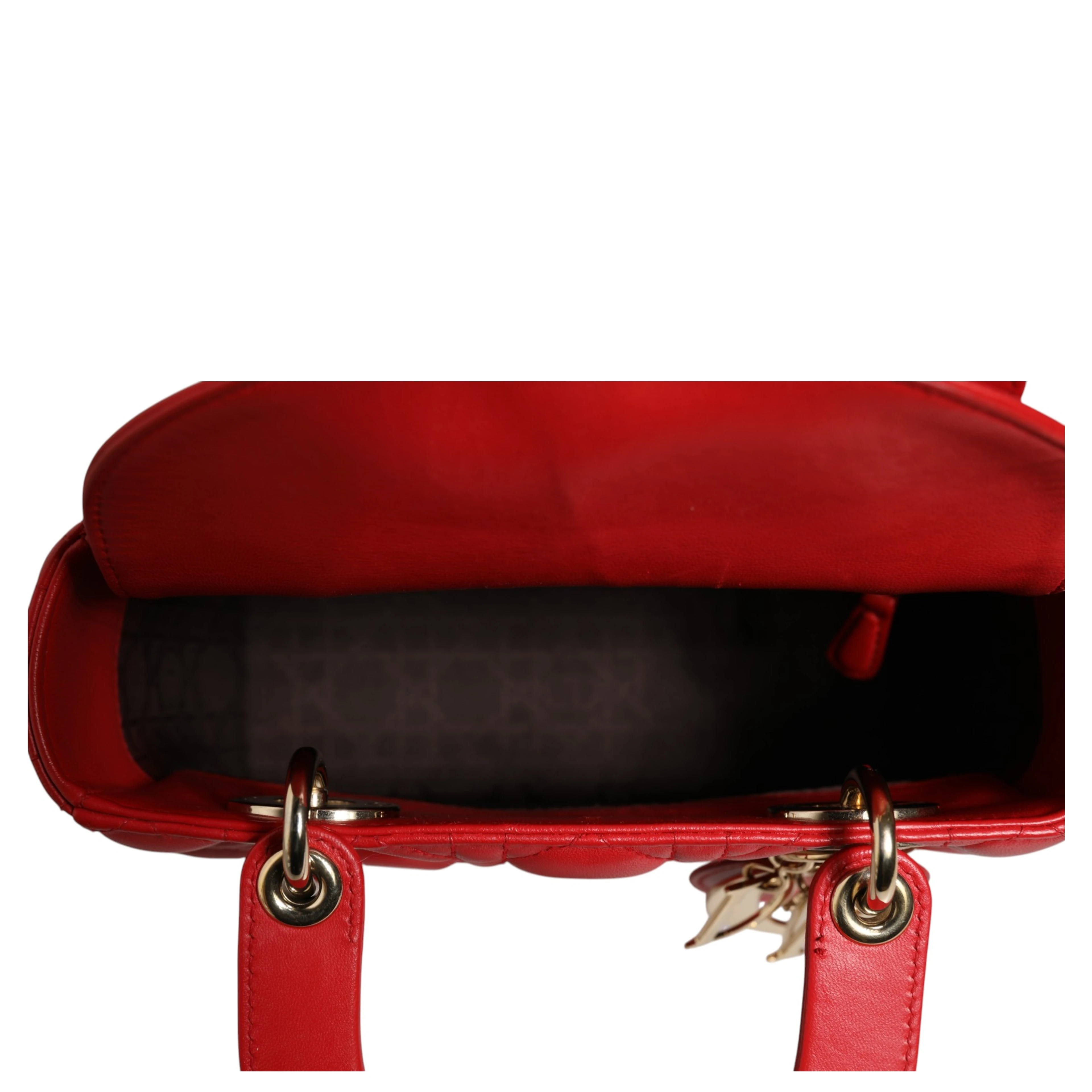 Lady Dior Cannage Leather Handbag