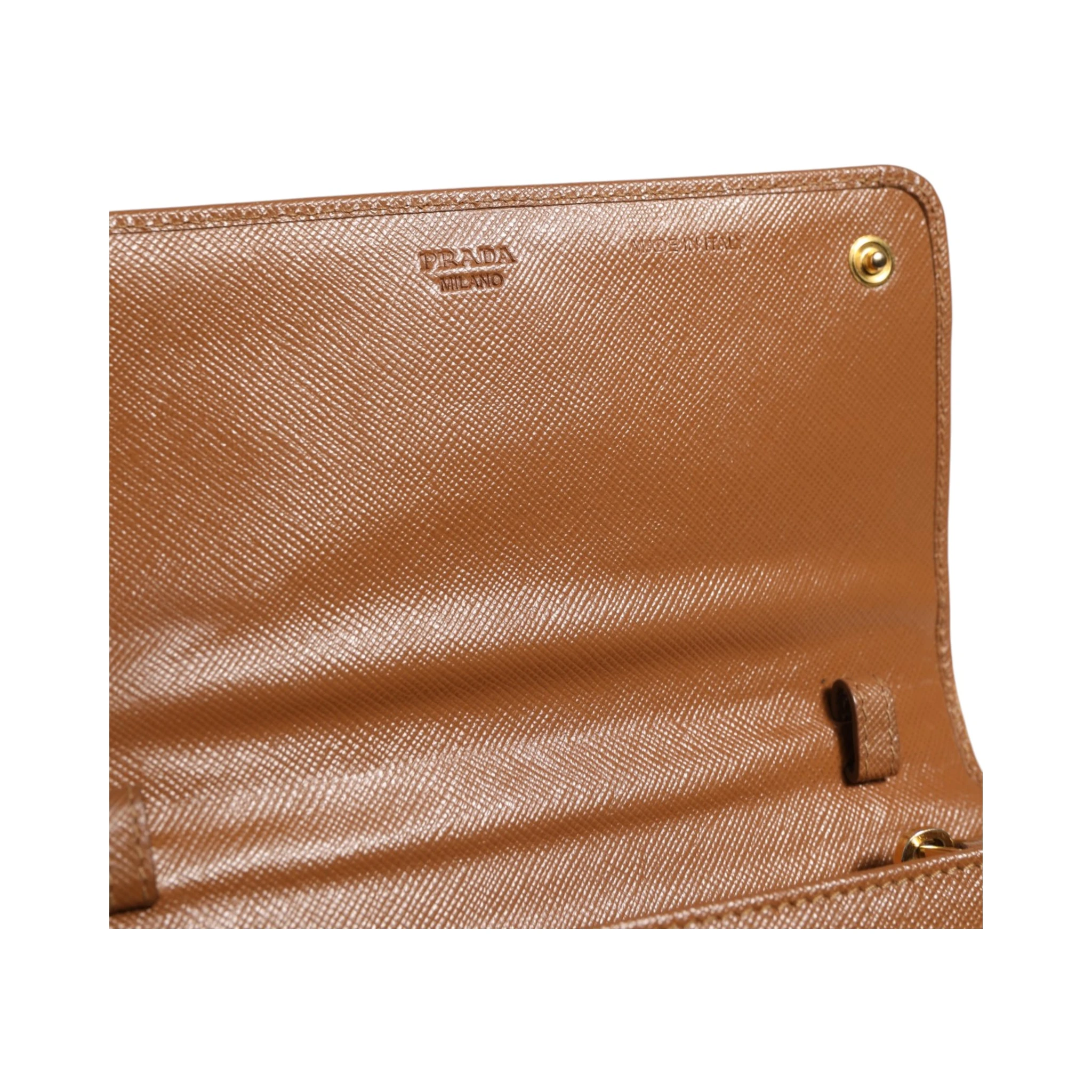 Brown and Gold Wallet Strap
