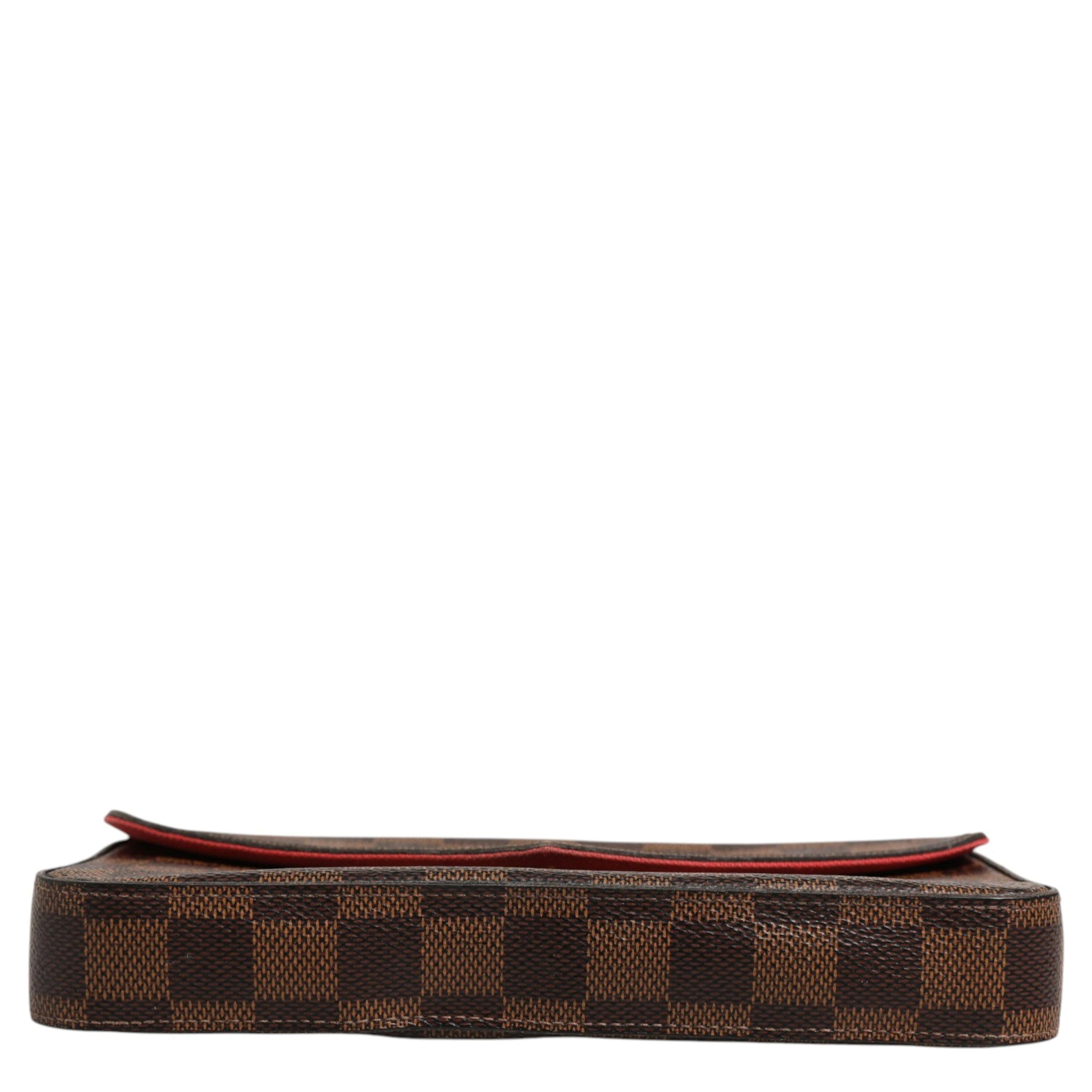 Damier Ebene Pochette Felice Chain Wallet