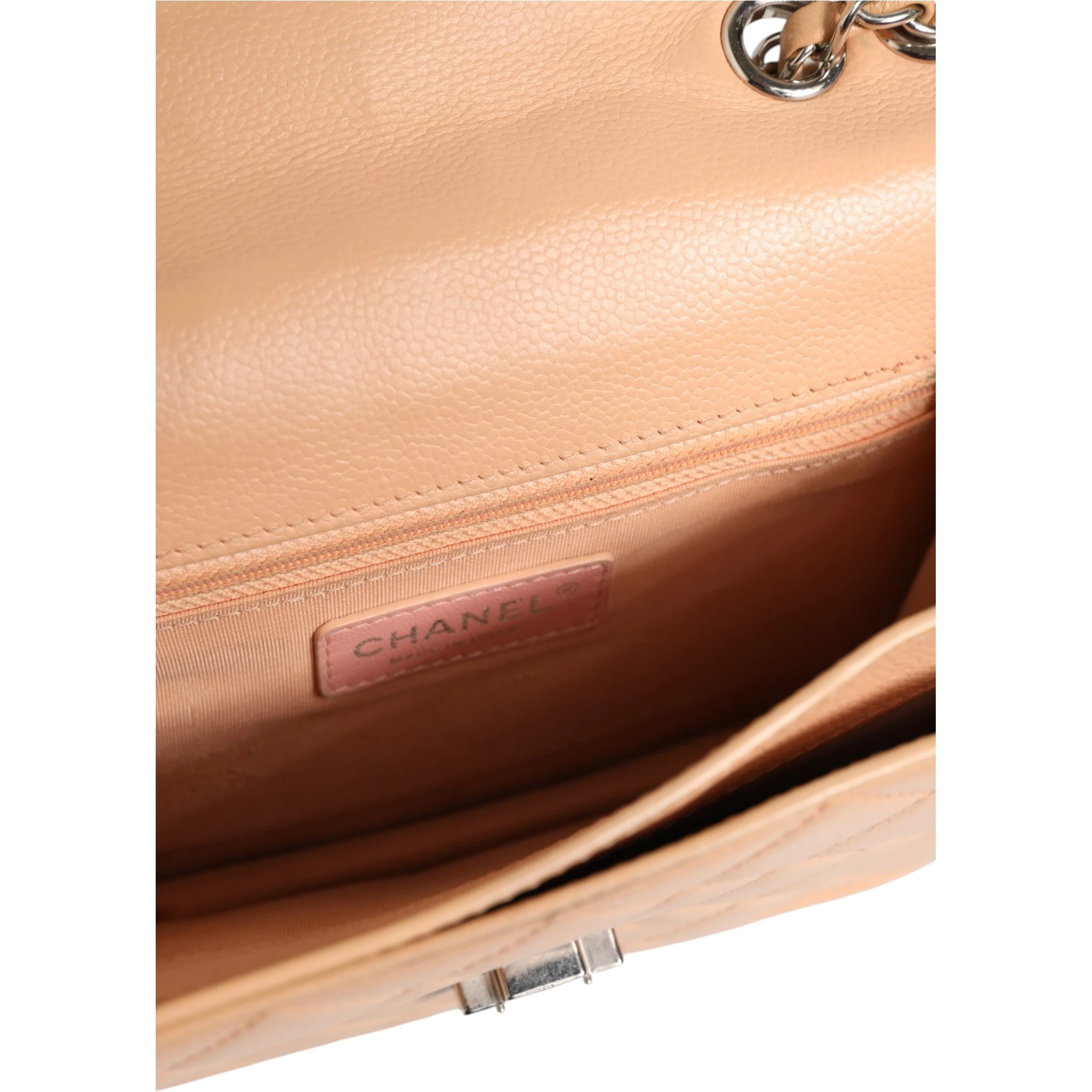 Goatskin Quilted Small CC Box Flap Bag