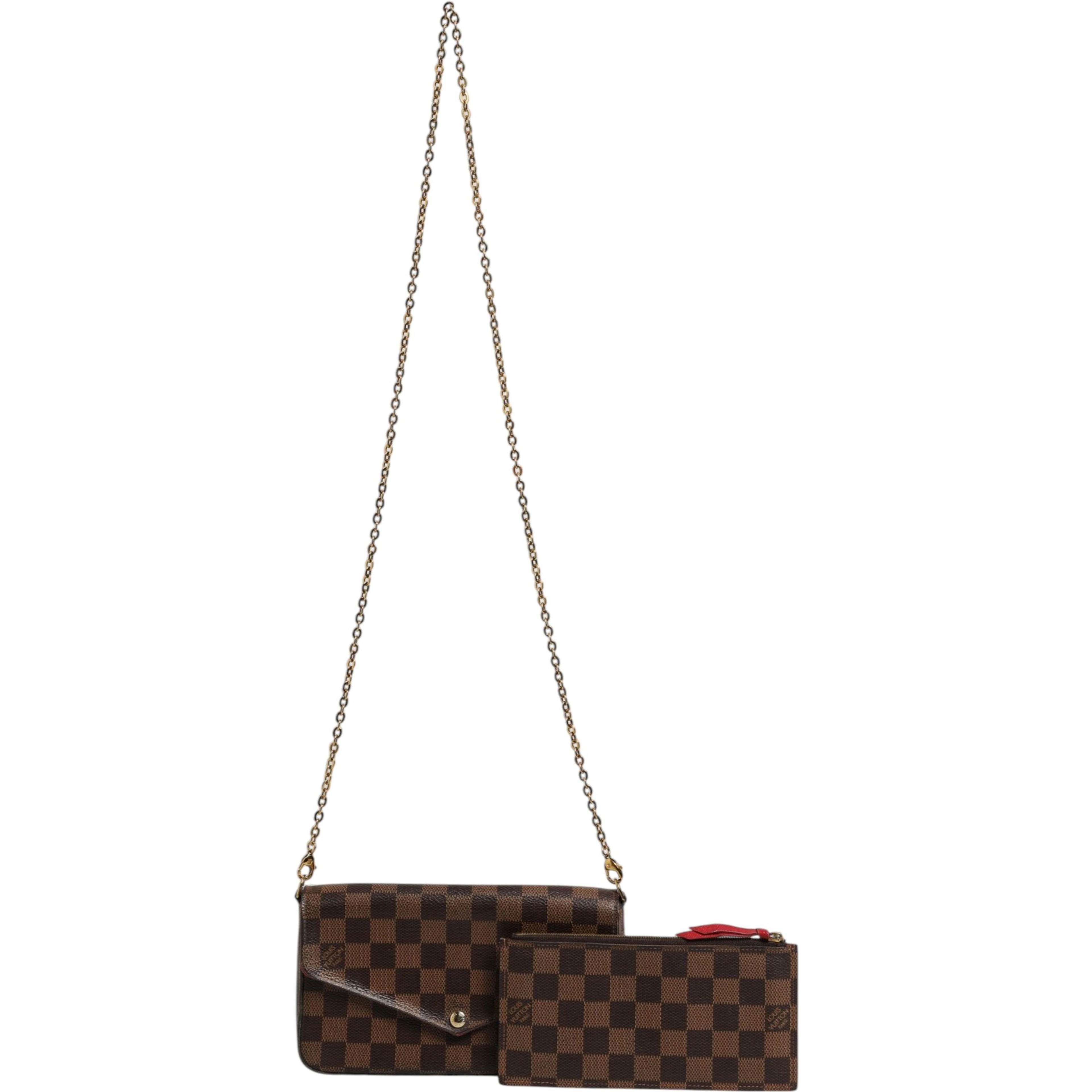 Damier Ebene Pochette Felice Chain Wallet