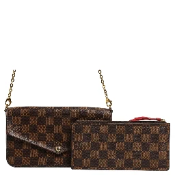 Damier Ebene Pochette Felice Chain Wallet