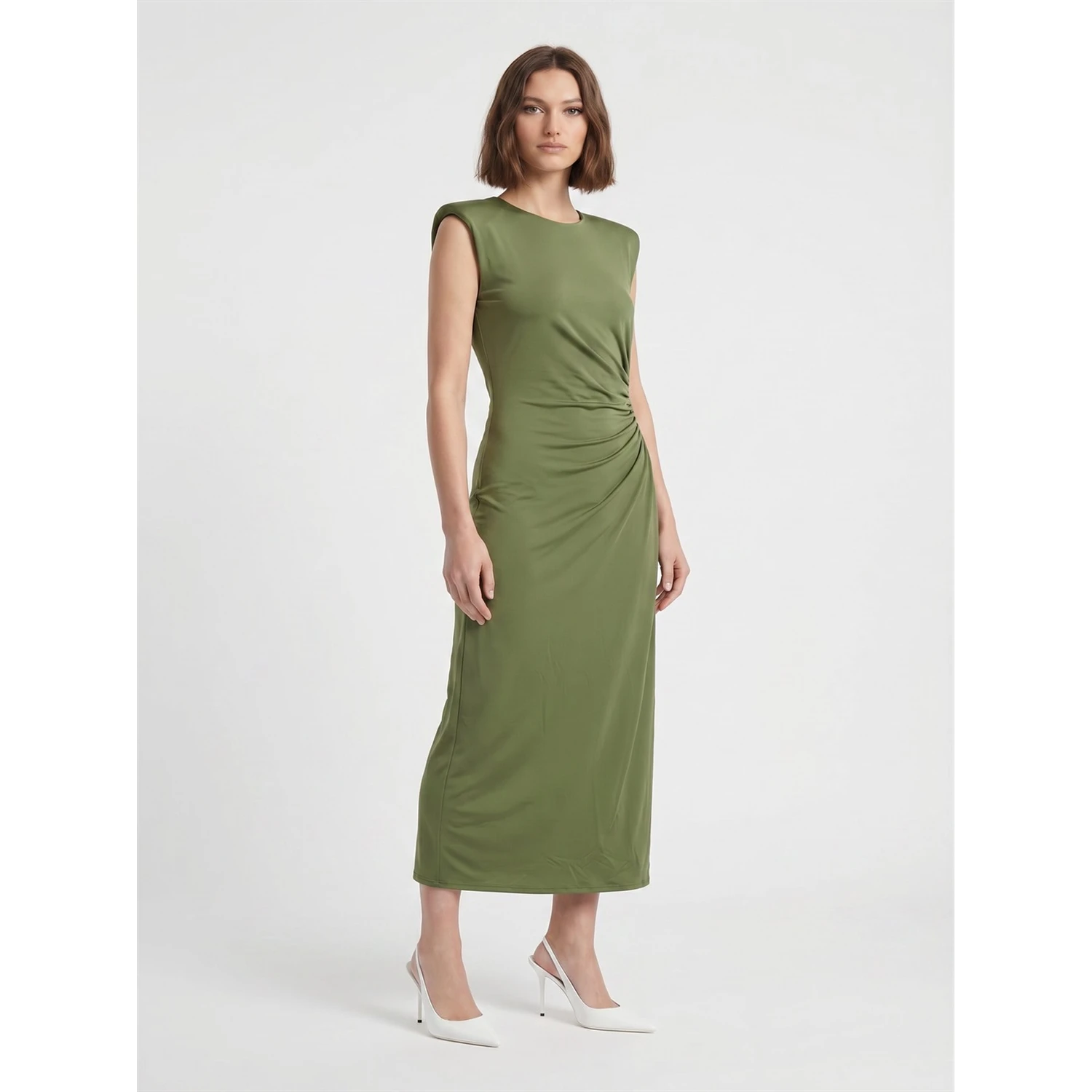 JOYE SHOULDERED JERSEY DRESS