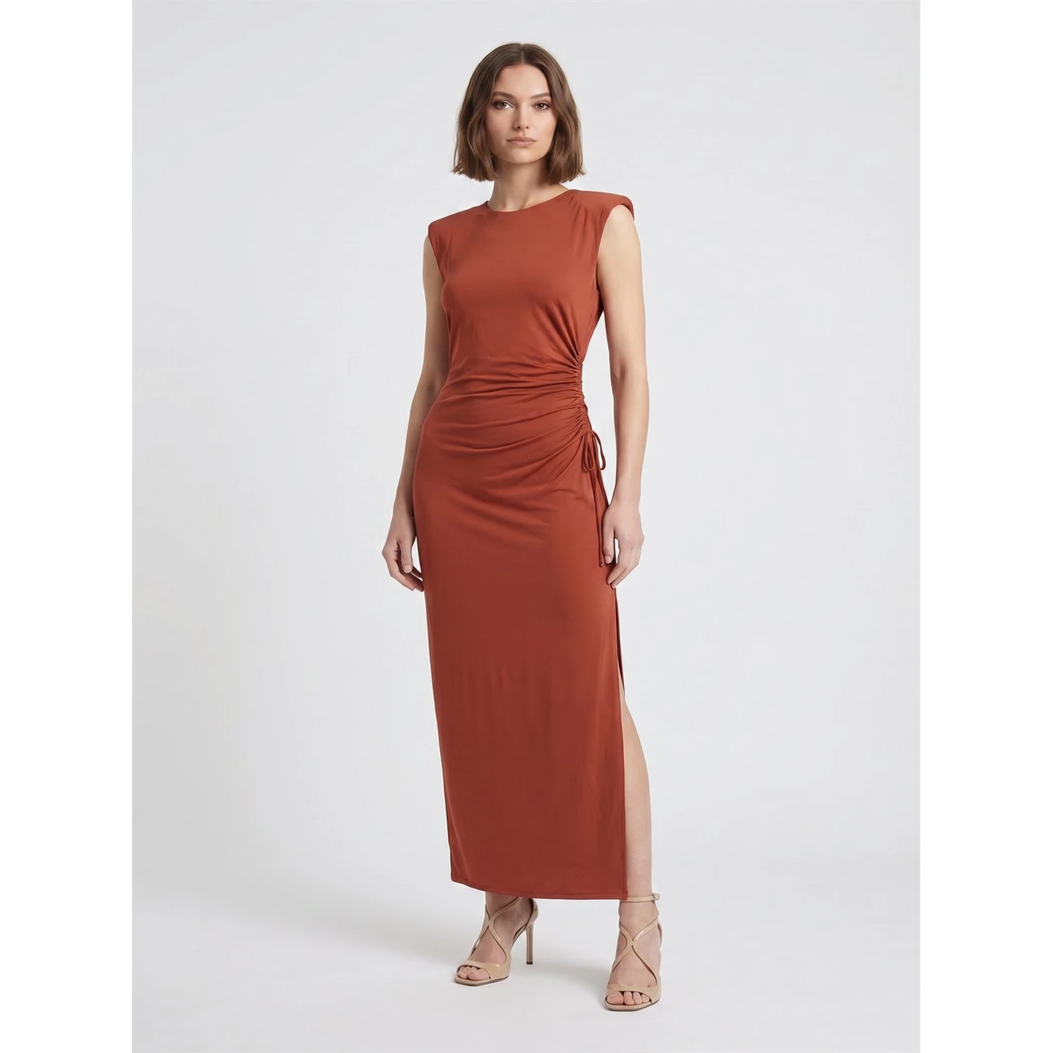 JOYE SHOULDERED JERSEY DRESS