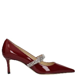 Red Leather High Heel Pumps