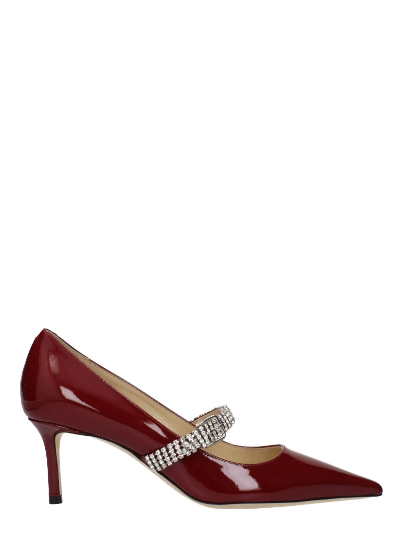 Red Leather High Heel Pumps