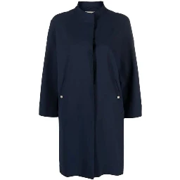 Blue Elastane Coat