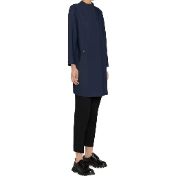 Blue Elastane Coat