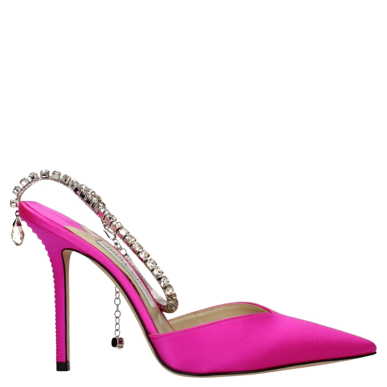 Pink Satin Stiletto Heel Sandals
