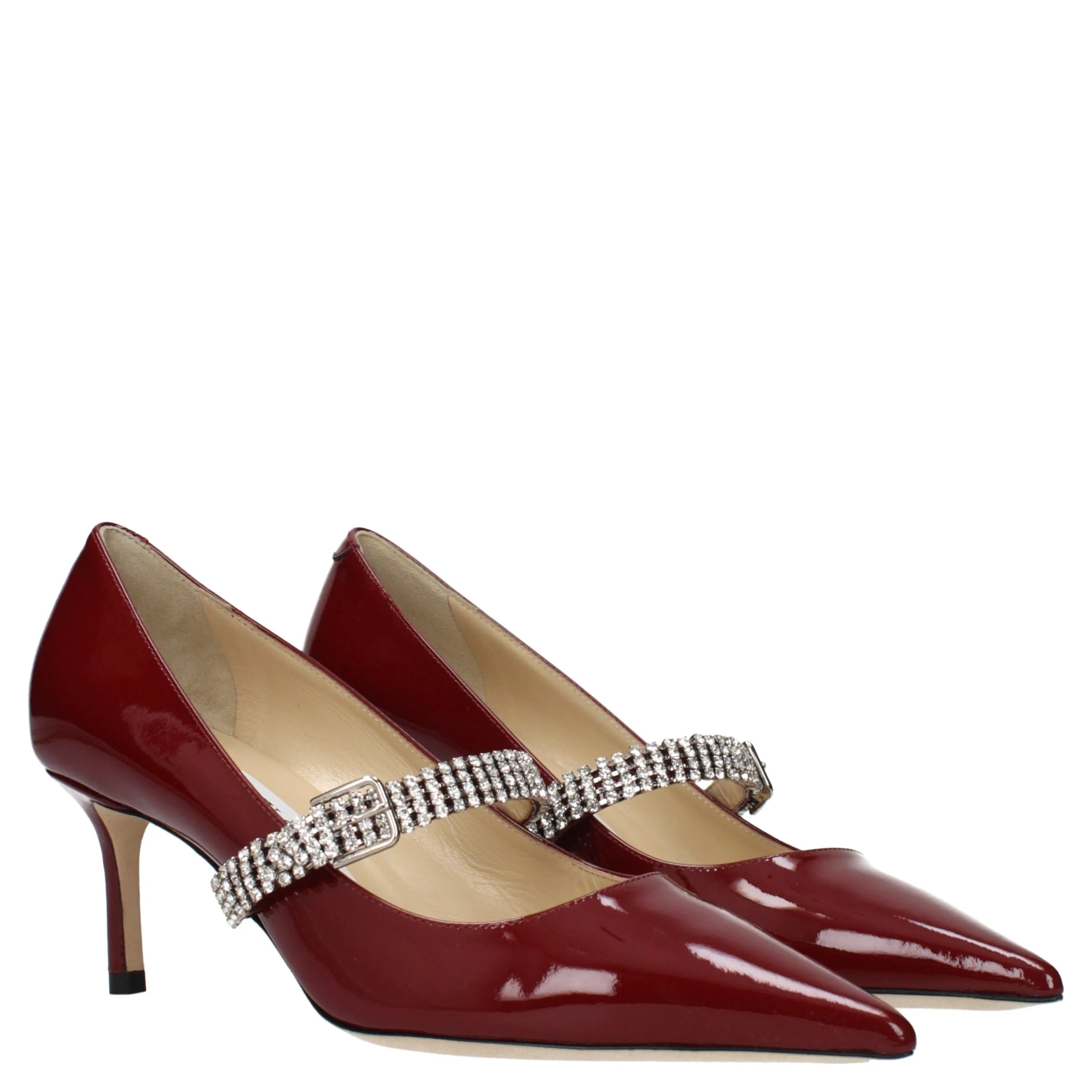 Red Leather High Heel Pumps