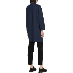 Blue Elastane Coat