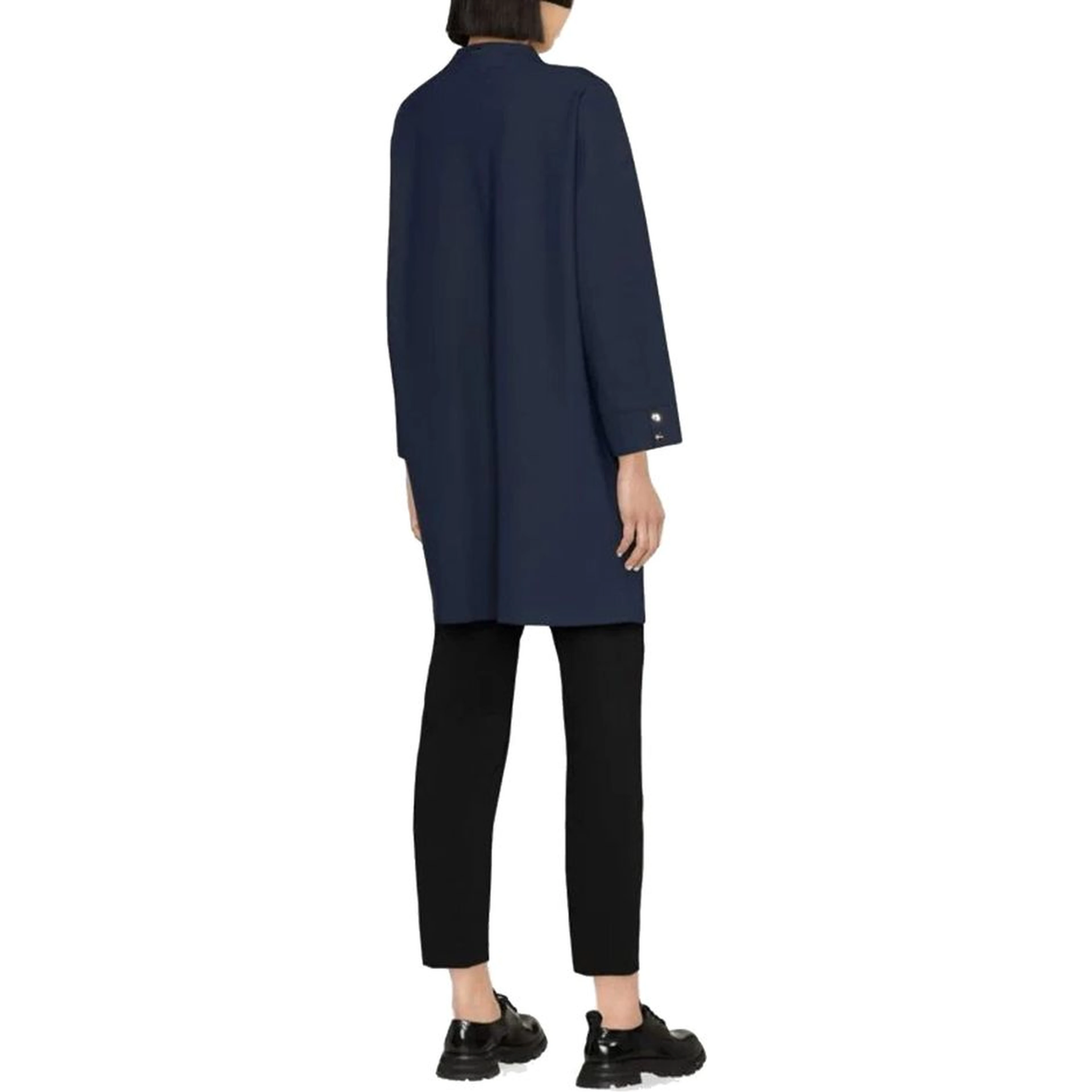 Blue Elastane Coat