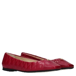 Pink Leather Ballet Flats