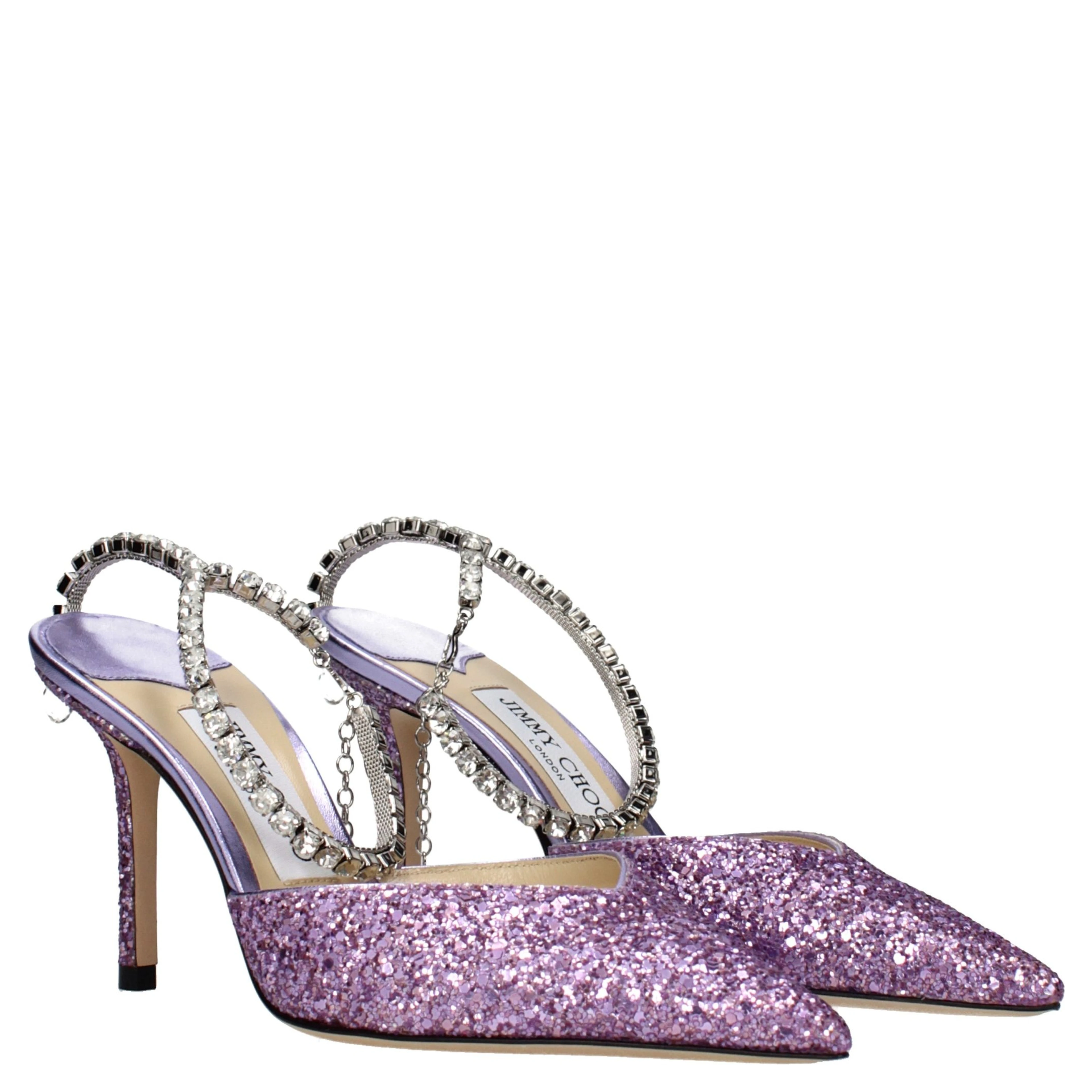 Purple Plastic Stiletto Heel Sandals