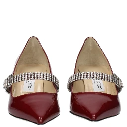 Red Leather High Heel Pumps