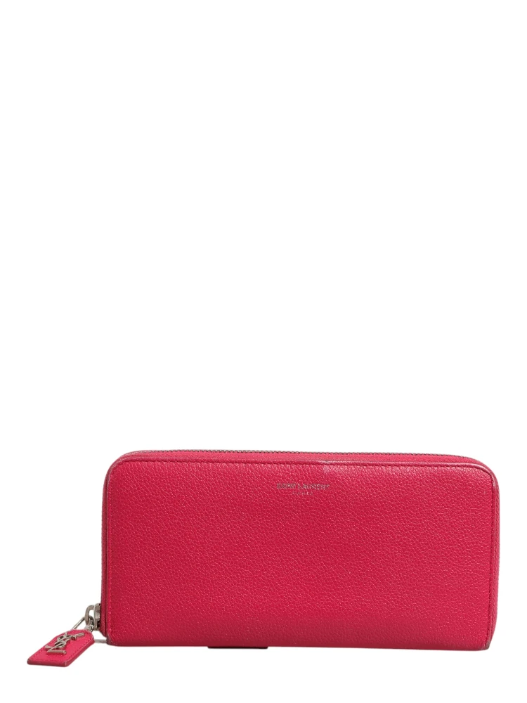 Magenta and Silver logo wallet