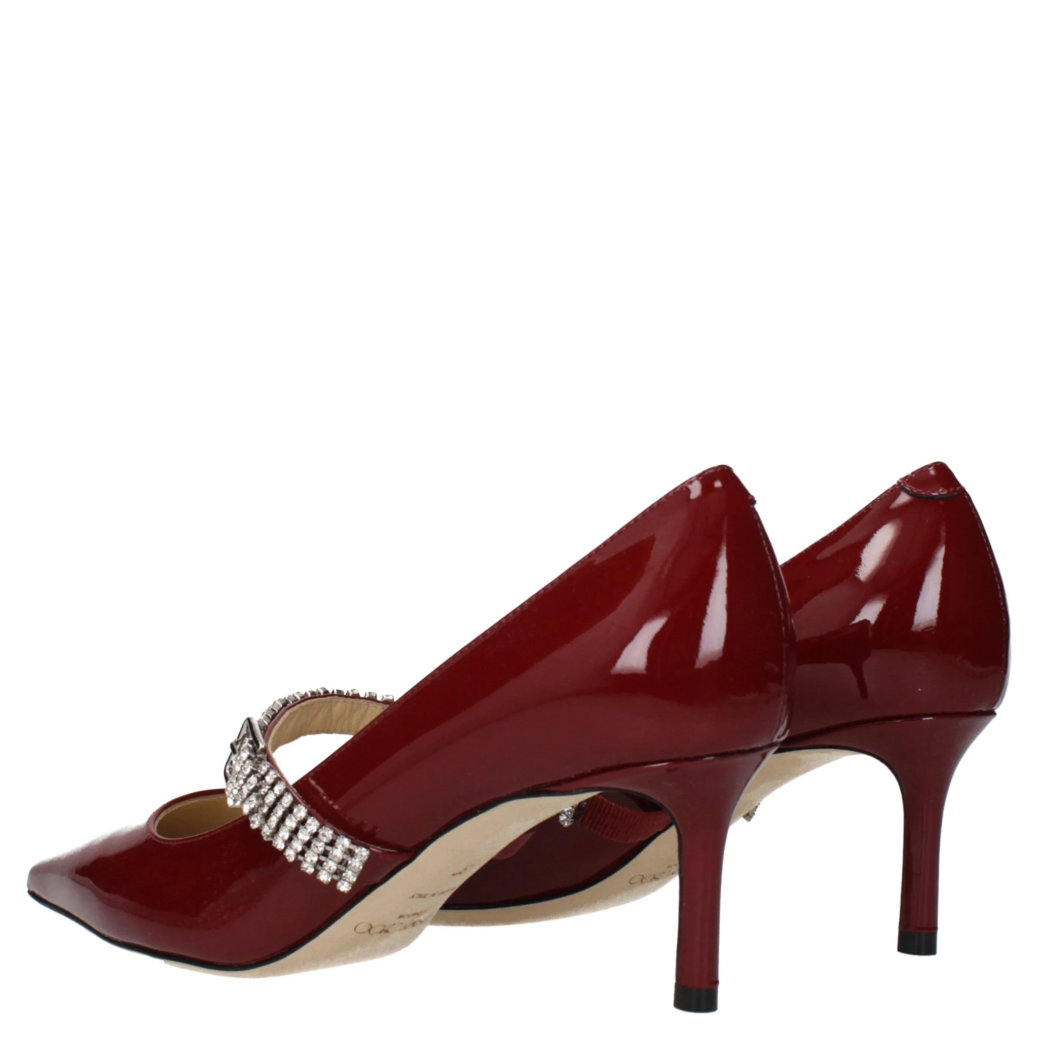Red Leather High Heel Pumps