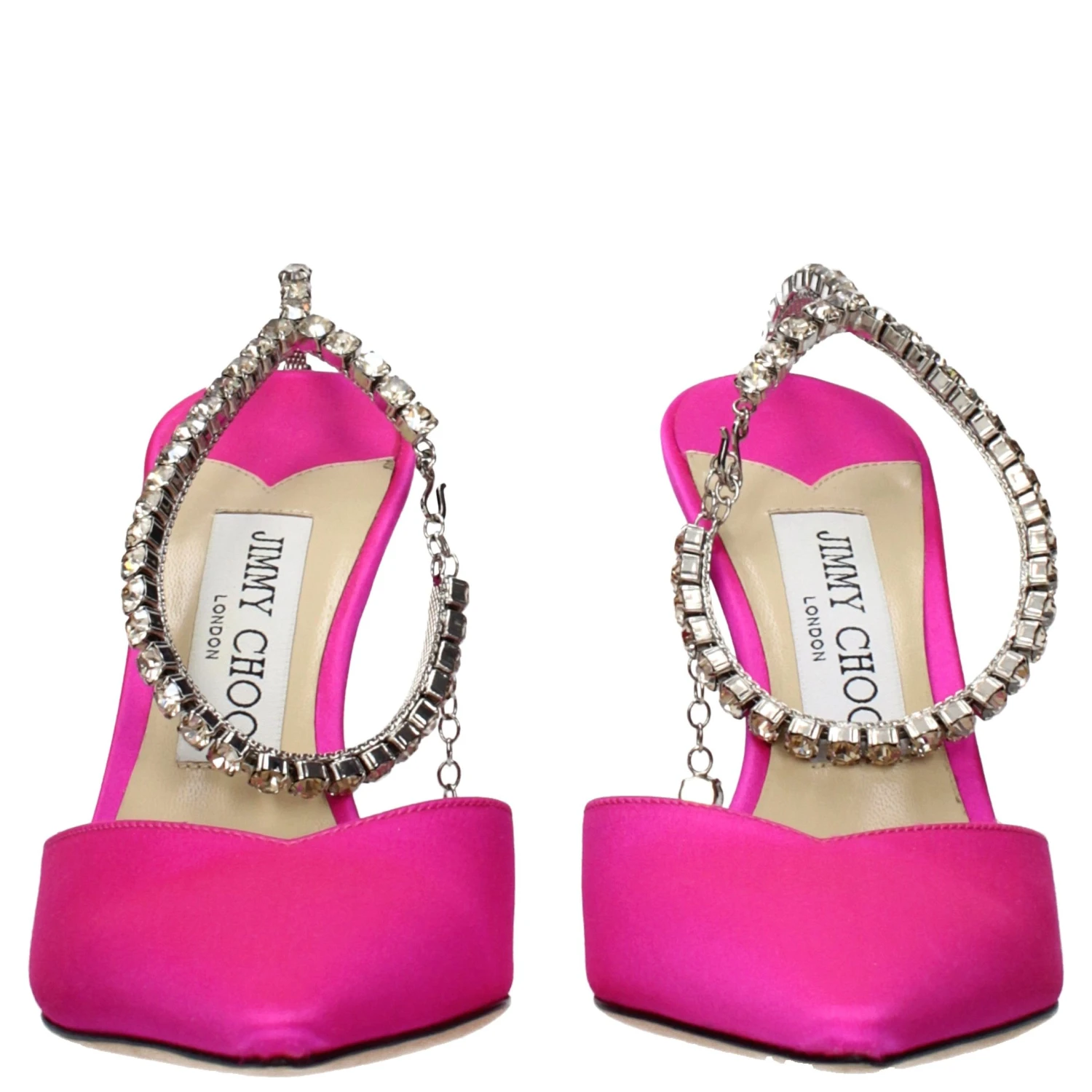 Pink Satin Stiletto Heel Sandals