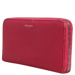 Magenta and Silver logo wallet
