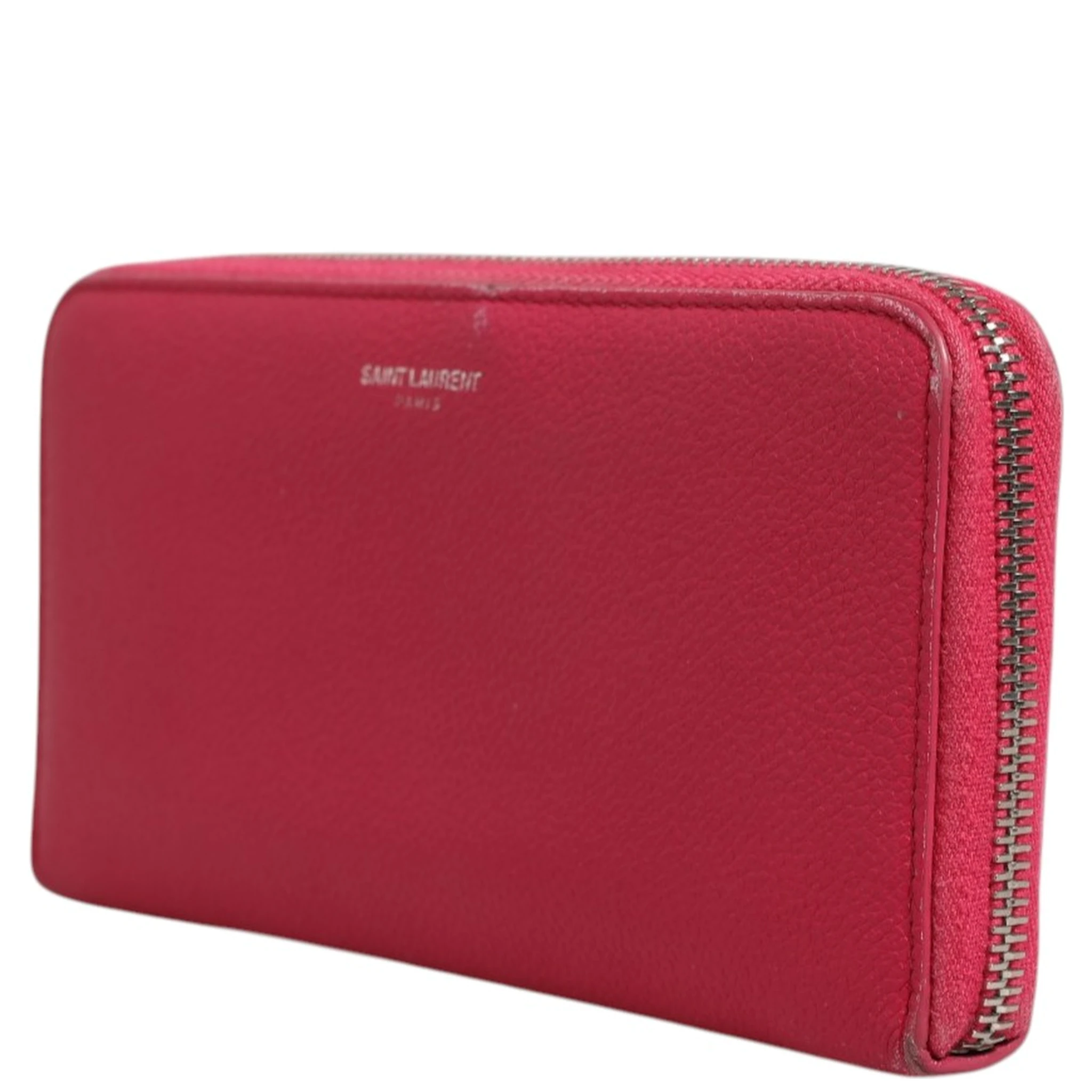Magenta and Silver logo wallet