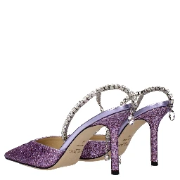 Purple Plastic Stiletto Heel Sandals