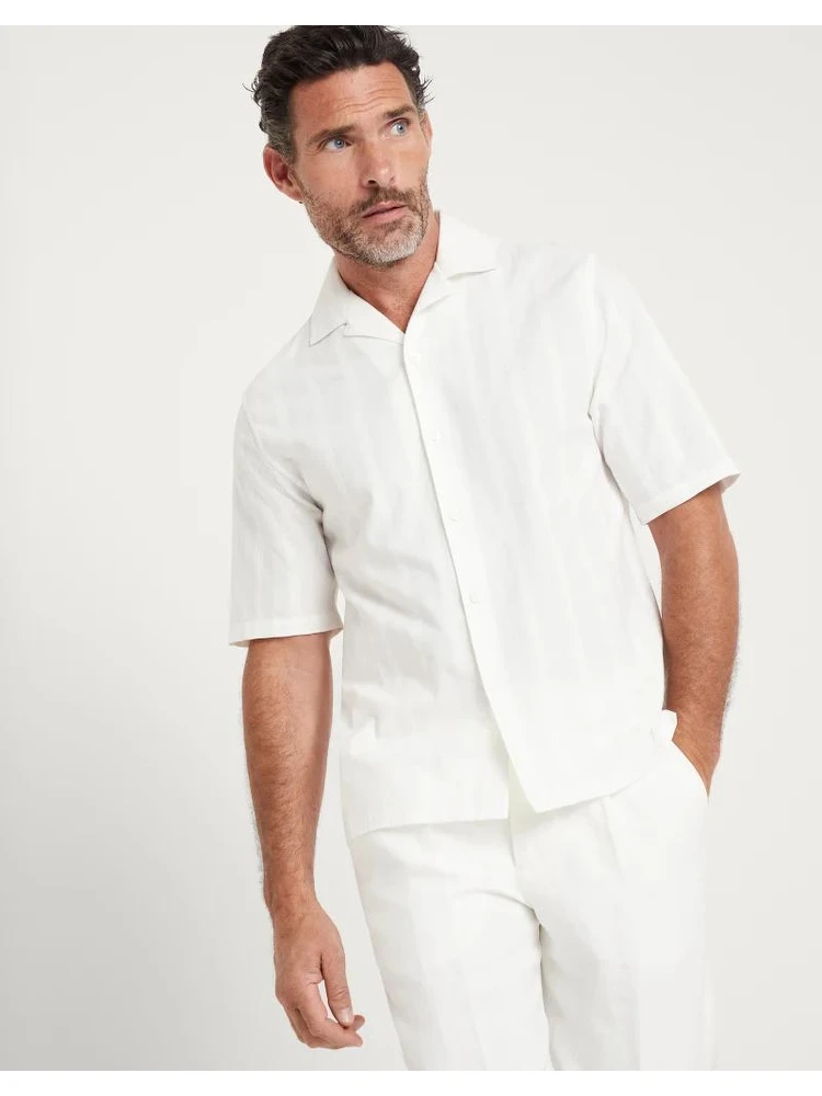 White Cotton Shortsleeve Shirt