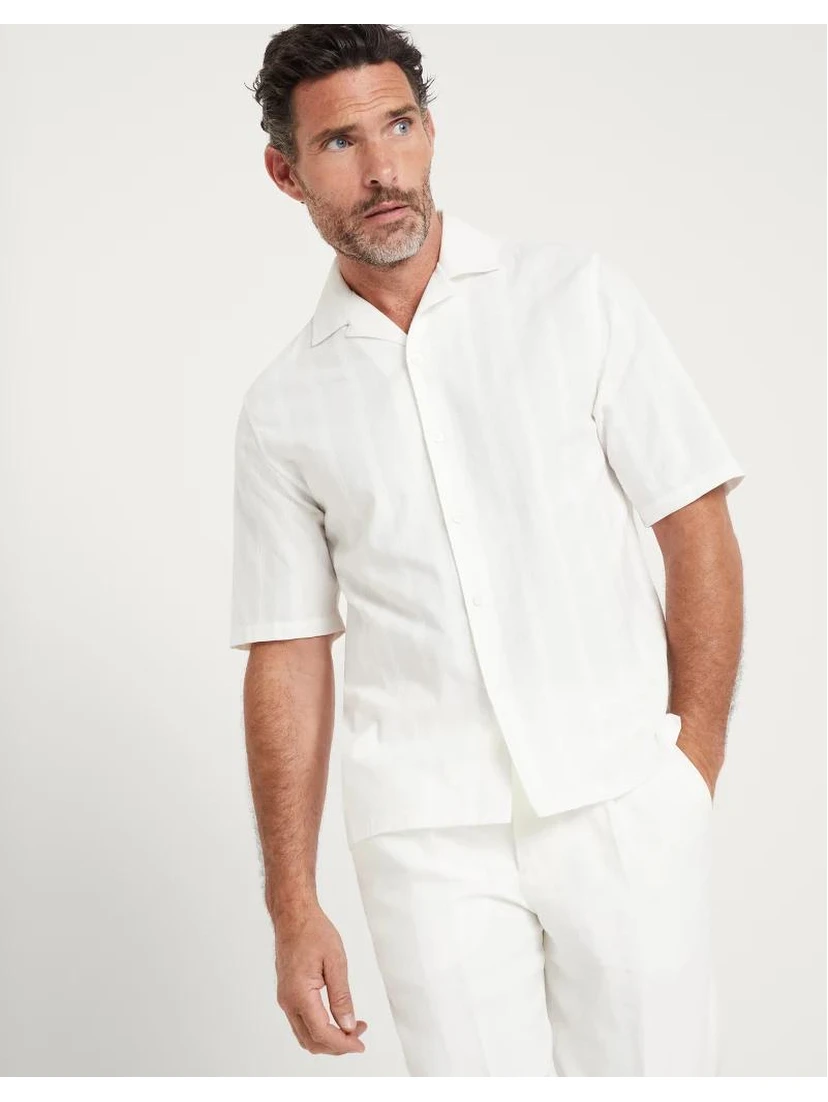 White Cotton Shortsleeve Shirt