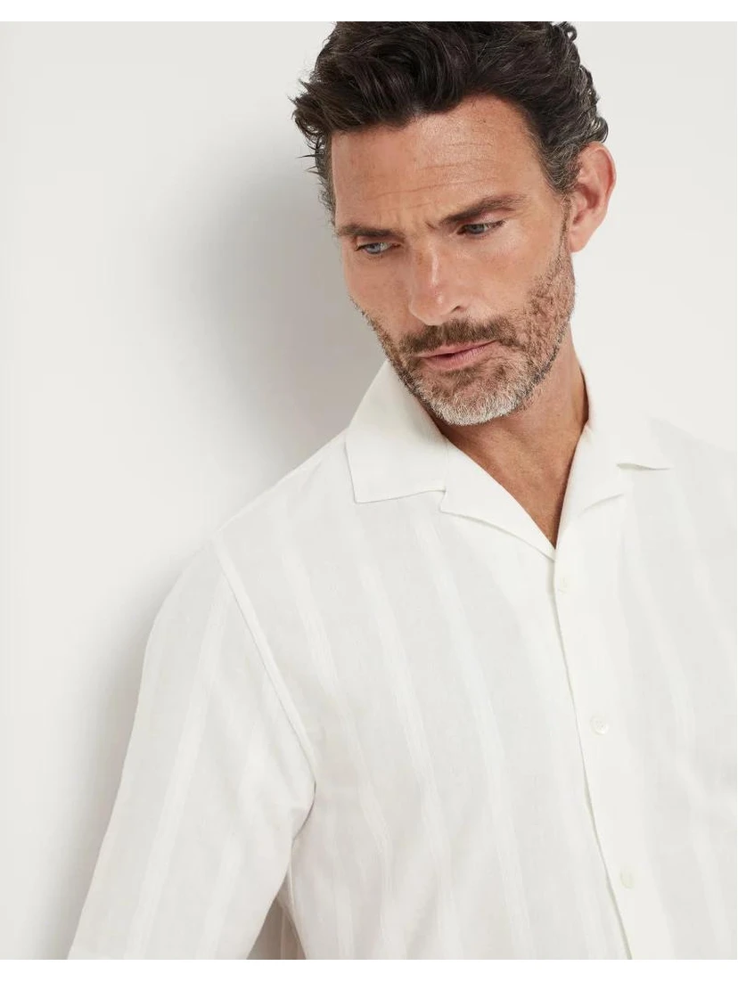 White Cotton Shortsleeve Shirt