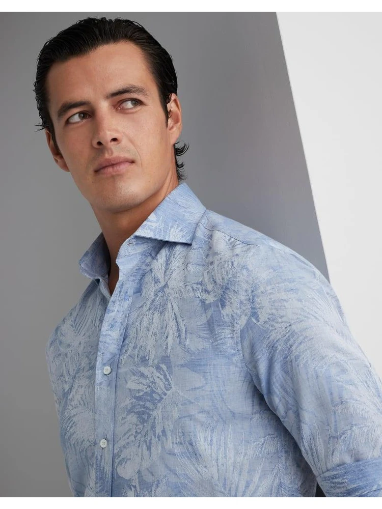 Blue Cotton Pattern Shirt alternative