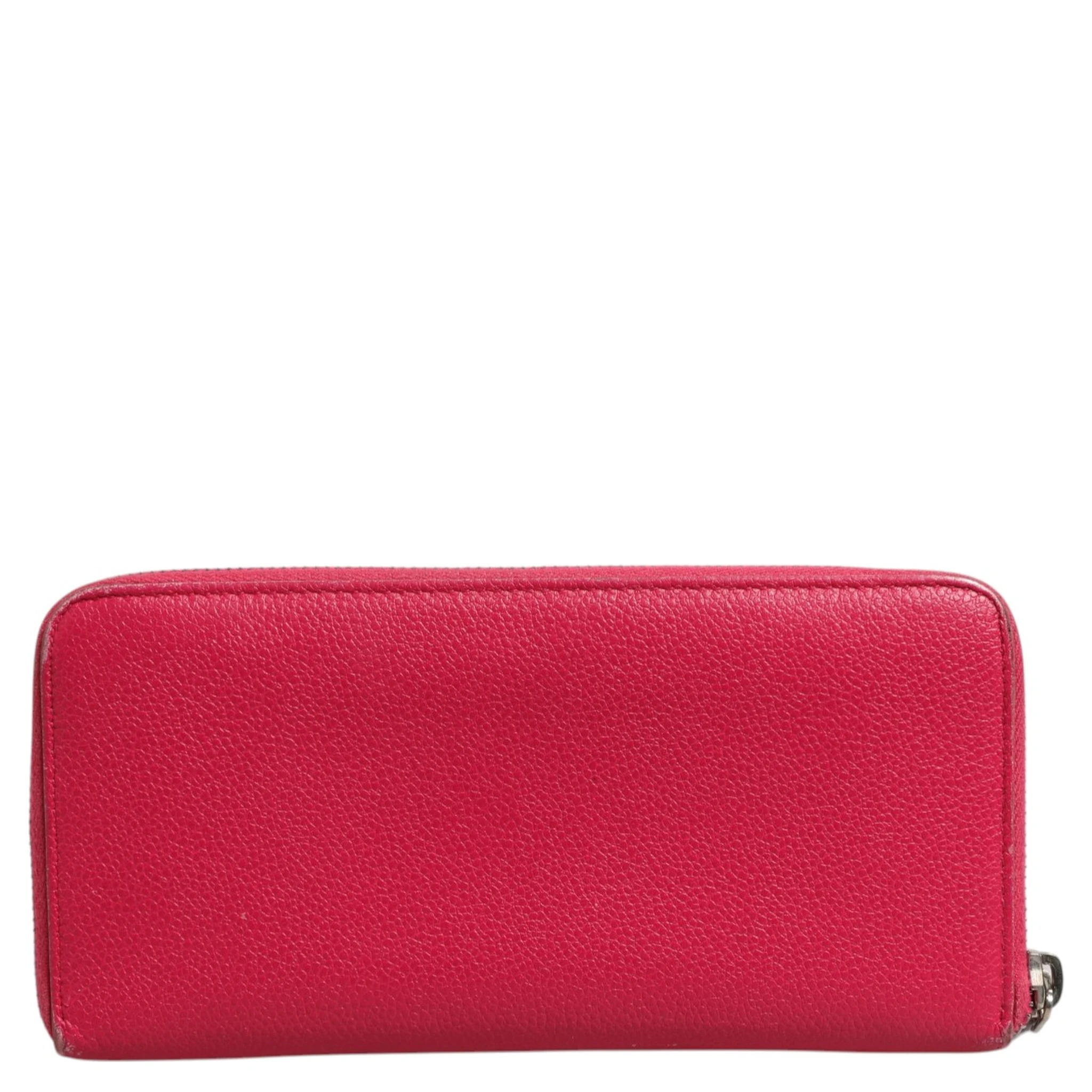 Magenta and Silver logo wallet