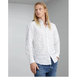 Bicolor Cotton Pattern Shirt