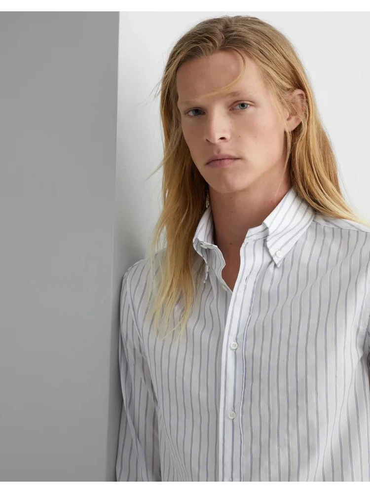 Bicolor Cotton Pattern Shirt alternative