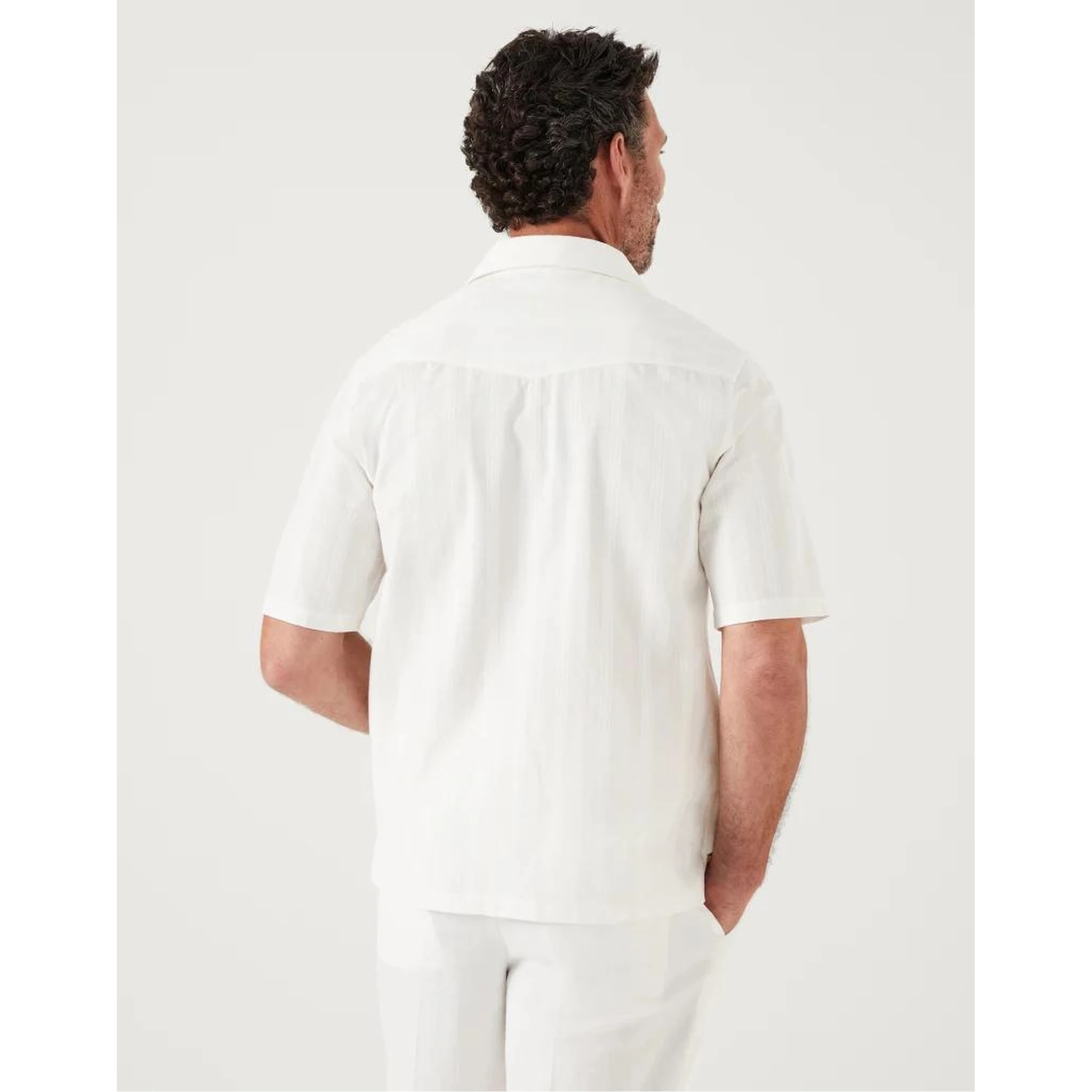 White Cotton Shortsleeve Shirt