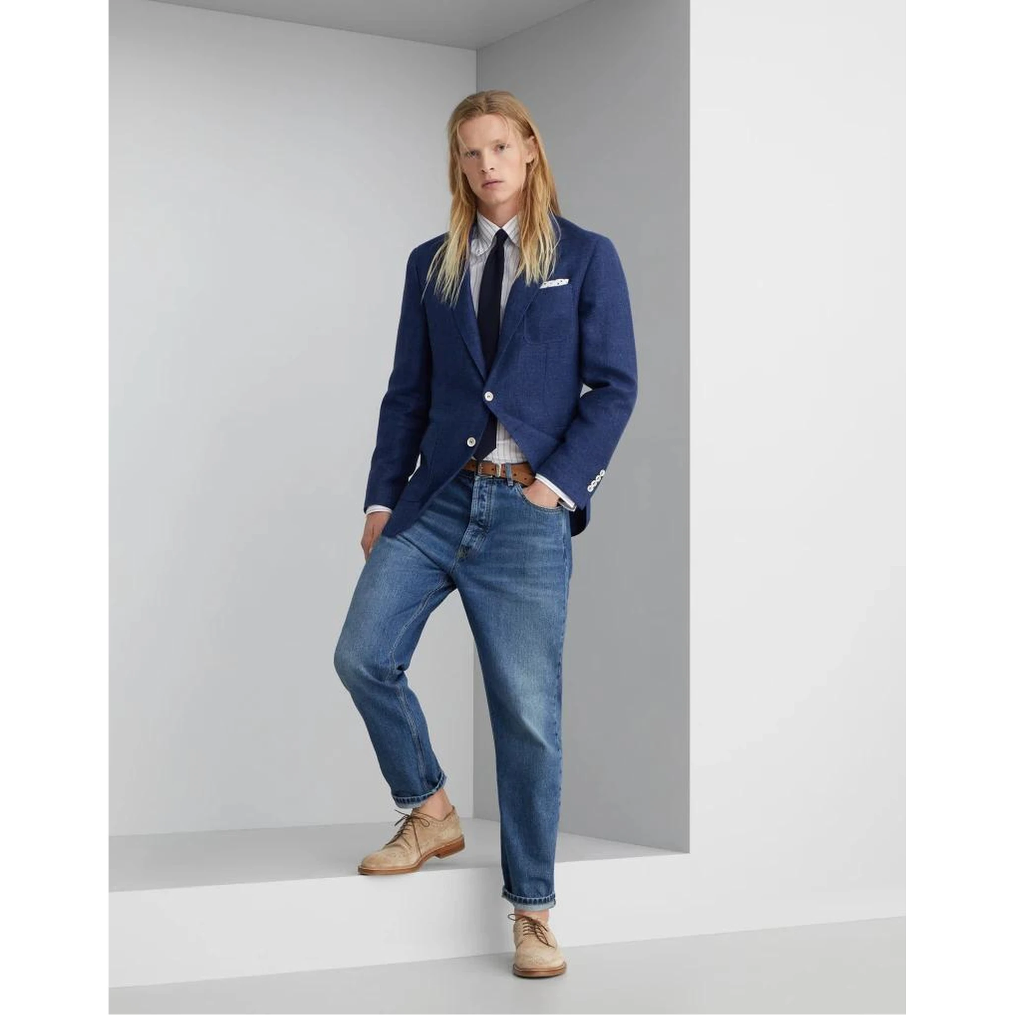 Bicolor Cotton Pattern Shirt