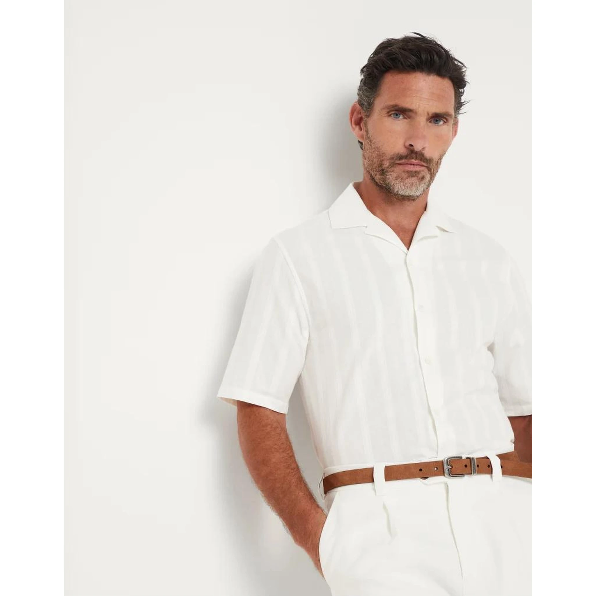 White Cotton Shortsleeve Shirt
