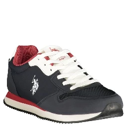 Blue Polyurethane Men's Sneaker