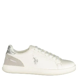 "White Polyurethane Women's Sneaker"