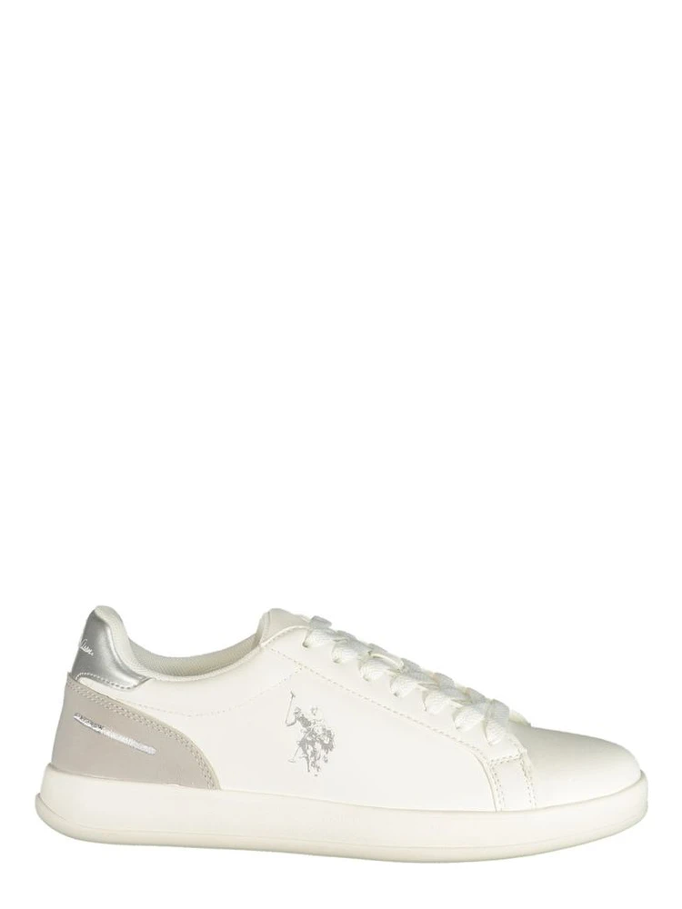 "White Polyurethane Women's Sneaker"