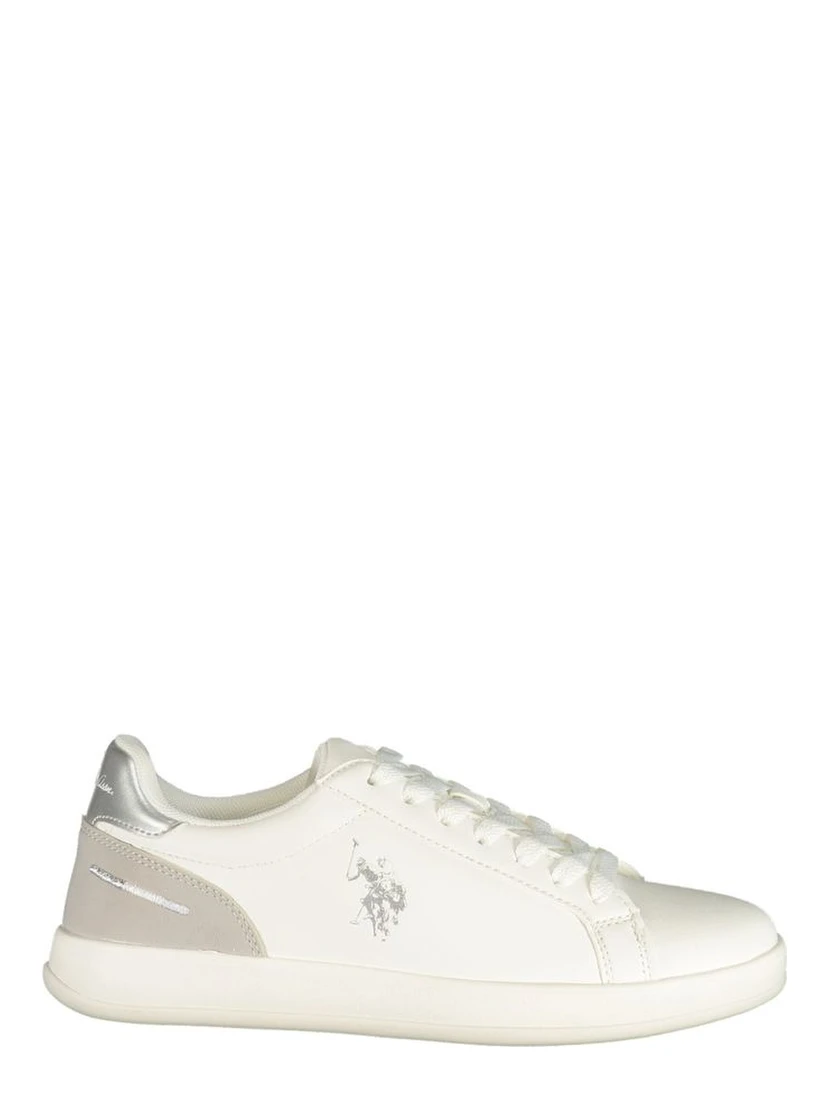 "White Polyurethane Women's Sneaker"