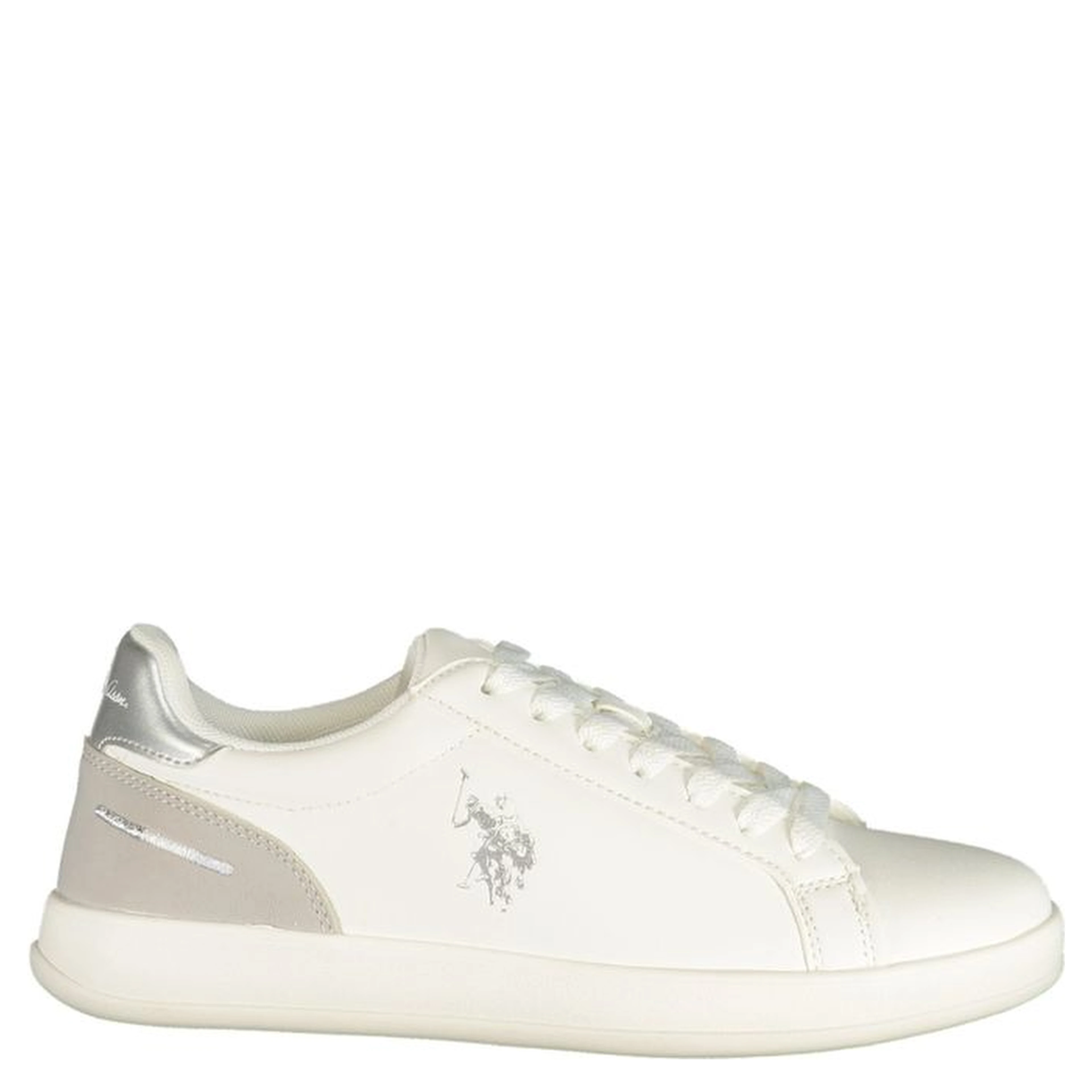 "White Polyurethane Women's Sneaker"