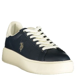 Blue Polyurethane Womens Sneaker