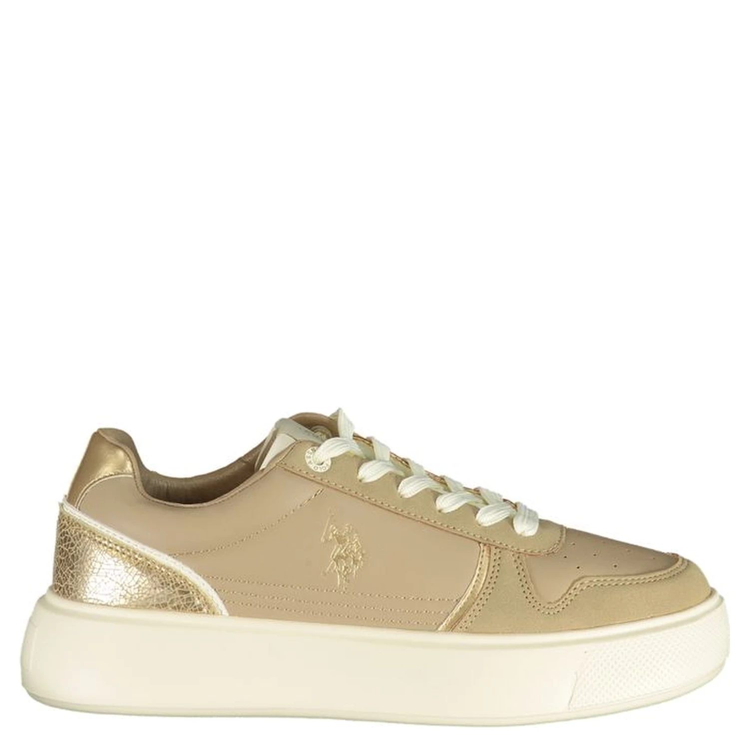 Beige Polyurethane Women's Sneaker