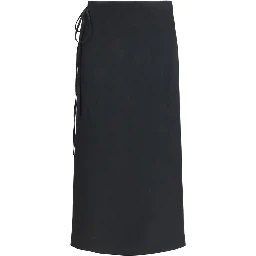 Black Viscose Long Skirt