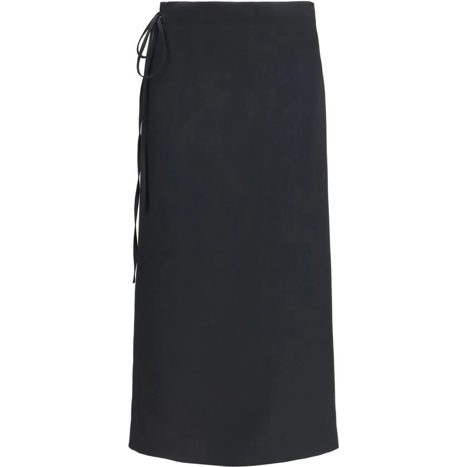 Black Viscose Long Skirt