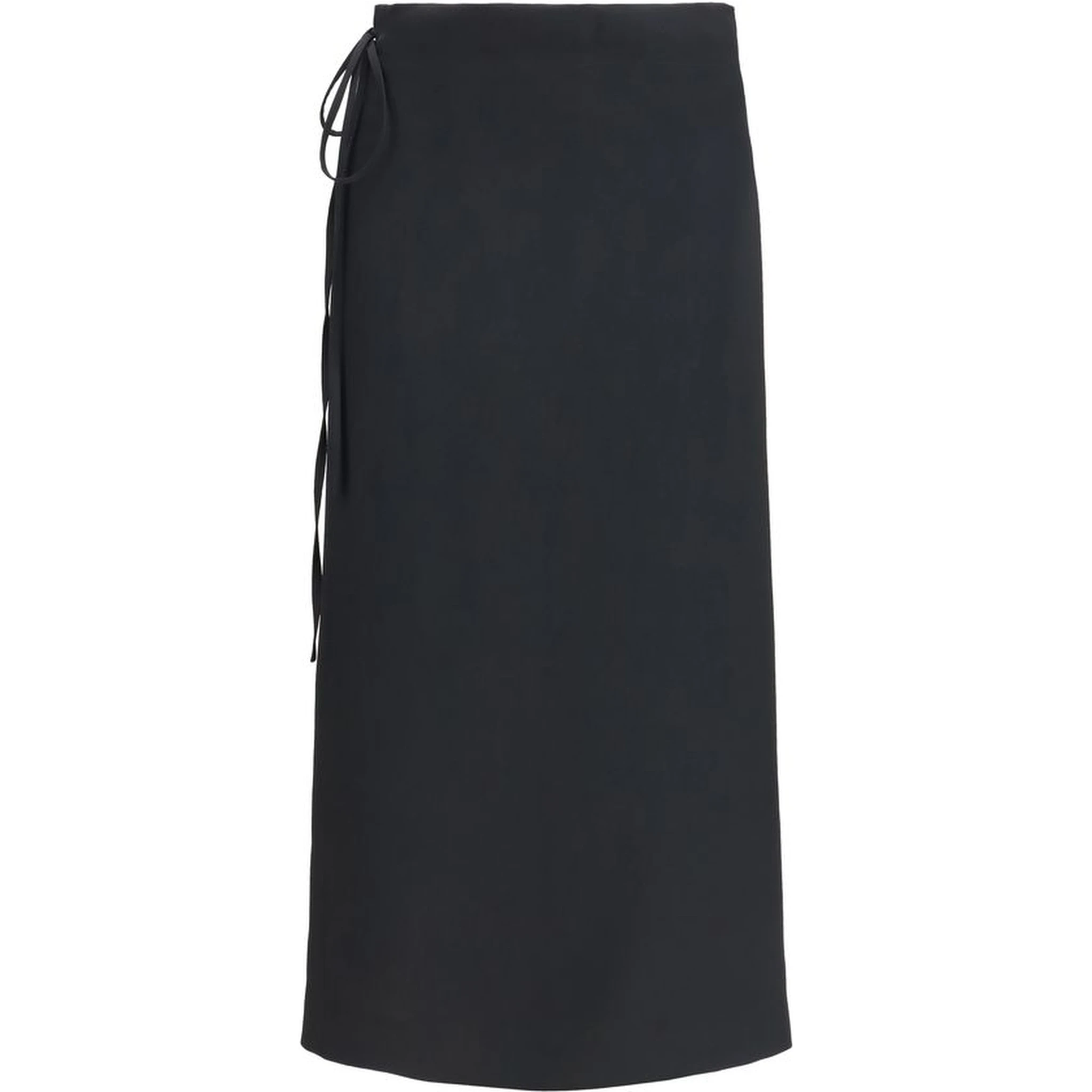 Black Viscose Long Skirt