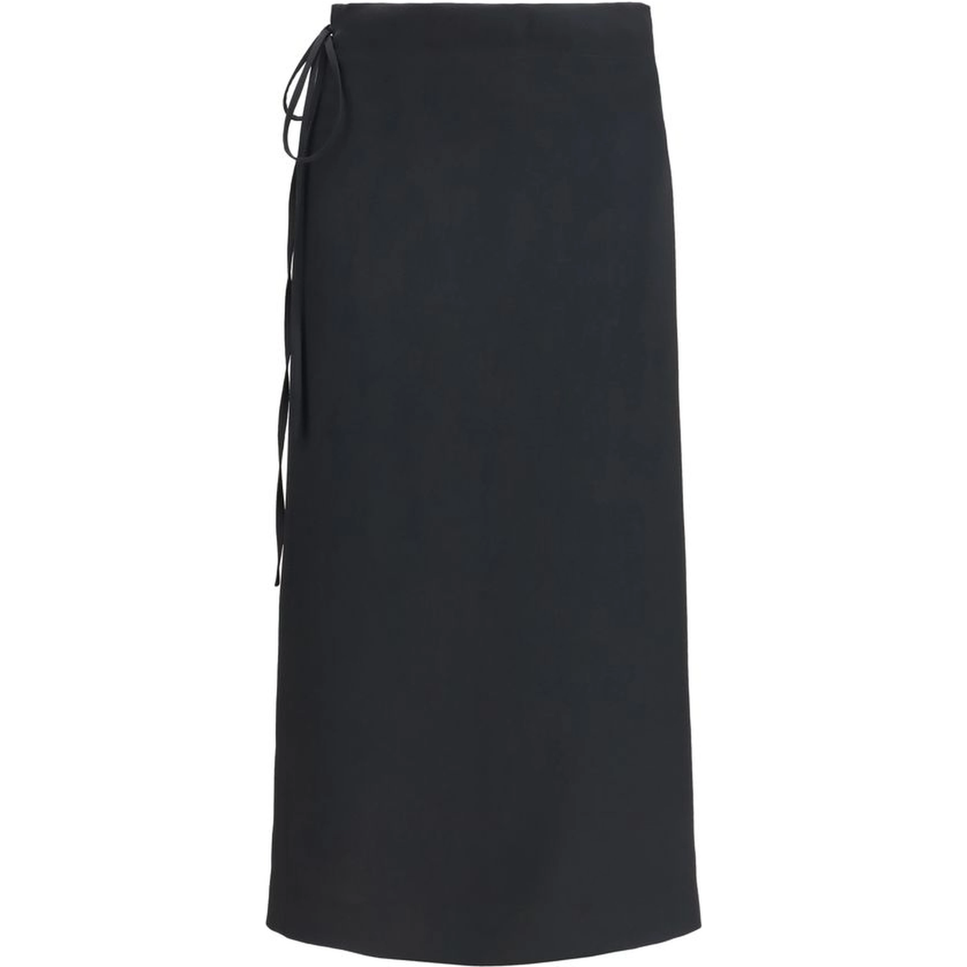 Black Viscose Long Skirt